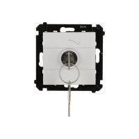 Spínač jednopólový na klíč, 2 polohový, řazení 0-1, 5 A / 250 V~ hliníková matná