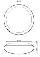 Přisazené svítidlo ARAKIS 3 34W IP43 3K NZ3h SKLO OPAL bílá OSMONT ARA68013