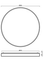 Přisazené svítidlo DELIA 5 98W IP54 4K NZ3h PMMA bílá OSMONT DEL70014