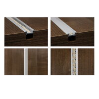 Vestavný hliníkový profil VR2, 22x7 mm, bez difuzoru, 2 m MCLED ML-761.423.74.2