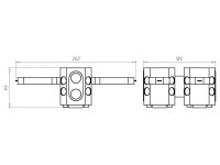 Prefix 2.0 přístrojová krabice 2x1 NUP pro upevnění na armaturu KAISER 9941.25