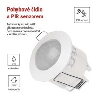 PIR senzor (pohybové čidlo) IP20 1200W, bílý EMOS GS12111