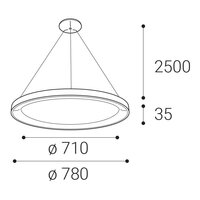 Závěsné svítidlo BELLA SLIM 78 P-Z, W TRIAC 60W 2700K/3000K/4000K bílá 3271971DT
