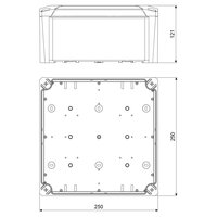 KRABICE DIAMOND, barva šedá RAL 7035, IP66, IK07 KOPOS KKD 250_KA