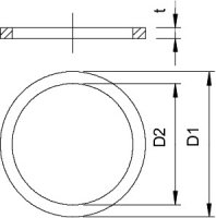 OBO 170 M32 Těsnicí kroužek Bez azbestu M32 Vláknový těsnicí materiál