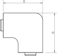 OBO WDK HF60060CW Kryt plochého rohu pro kanál WDK 60x60mm krémová bílá