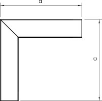 OBO LKM F40060RW Plochý roh s vrchním dílem 40x60mm čistě bílá Ocel