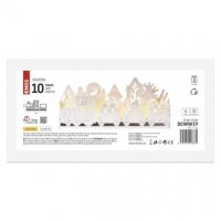 LED dekorace dřevěná - mašinka vláček 14 cm 2x AA vnitřní teplá bílá časovač