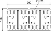 OBO RLVL 110 FT Podélné a úhlové spojky pro kabelový žlab vodorovný 110x200 Ocel