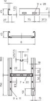 OBO LG 420 NS 3 FS Kabelový žebřík děrováný NS 45x200x3000 Ocel pásově zinkováno