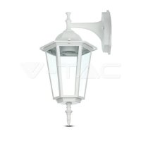 Garden Wall Lamp E27 Matt White Down,  V