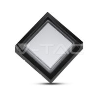 6W LED Wall Light Sami-Frame Black Round