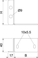 OBO KVS-2 Spojovací sada pro kanály PYROLINE 70x72x40 Ocel pásově zinkováno