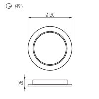 Vestavné svítidlo TAVO LED DO 9W-NW KANLUX 36511