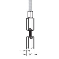 objímka MACROFIX pro potrubí 19 - 32mm, upevnění M8/M10, nerez EN 1.4404