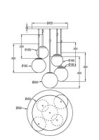 Závěsné svítidlo Basic form E14x5 40W MOD321PL-05G1 MAYTONI
