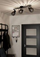 Bodové svítidlo GIRONA E27 černá/kartáčovaná mosaz 3X40W IP20 EGLO 900663