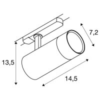 Sledovací bodovka V 3fáz. 10/15/20W 927/930/940 24°-60° bílá SLV 1007654