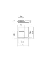 Nástěnné a stroní svítidlo PRISMA AP/PL LED 37W 3000K GD REDO 01-2637