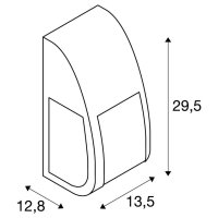 KERAS ELT nastenna antracit 230V E27 24W IP54 SLV 227176