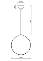 Závěsné svítidlo ISIS S2 PM-M 20W IP40 3K DALI PMMA mosaz OSMONT ISI70300