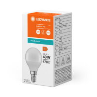 LEDVANCE LED CLASSIC P V 4.9W 840 Frosted E14