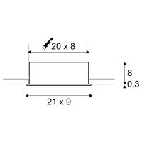KADUX stropní zápustné svítidlo, triple, 3000 K, 38°, IP 20, čtvercové, černá