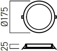 XFACE REC. RND. PANEL 18W 100-240V AC 40