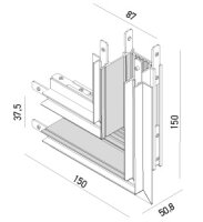 XCLICK M RECESSED CONNECTOR 90grd SAME P