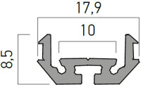 PRF010 SURF. AL. 3 POSITIONS PROFILE 2 m