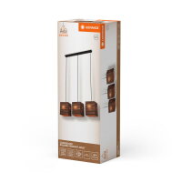 Závěsné svítidlo LEDVANCE Decor Cardboard Square Pendant 3XE27 Brown