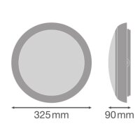 BULKHEAD COMBO ROUND 325 V 16W MS 840 WT LEDVANCE 4099854480997