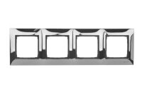 Rámeček 4-násobný kovový Simon 54 Premium, IP20/IP44,chróm. kov DR4/63