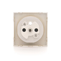 Kryt jednoduché zásuvky s uzemněním, s clonkami zlatá matná, metalizované