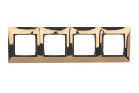 Rámeček 4-násobný kovový Simon 54 Premium, IP20/IP44,zlato. kov DR4/66