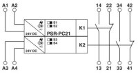 Vazební relé PSR-PC21-2NO-2NC-24DC-SC PHOENIX CONTACT 1086945