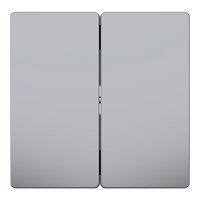 Dvojitá klapka, Merten System D, stainless steel, plast MEG3400-6036