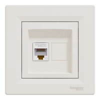 ASFORA Zásuvka datová RJ45, kat.5e UTP, krémová SCHNEIDER EPH4300123
