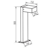 Zahradní svítidlo LEGINO GX53 80 B KANLUX 46392