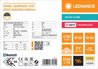 LED panel SURFACE ZIGBEE 1274 38W 93040 U19 LEDVANCE 4099854731624