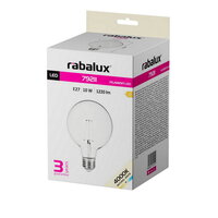 Světelný zdroj Filament LED, E27 G125, 10W, 1220lm, 4000K RABALUX 79211