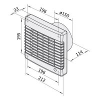 Ventilátor VENTS 150 MAL s automat. žaluzií 1009312