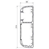 Parapetní kanál PK 210x70 D, bílý, 2 m, karton KOPOS PK 210X70 D_HD