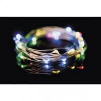 LED vánoční řetěz nano, 2xAA, 1,9m, multicolor, časovač