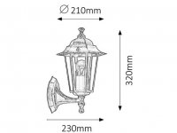 Velence E27 1x 60W IP43 antická zlatá RABALUX 8234