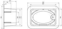 UF - krabice pro zkušební svorky (bez svorky) 230x150x120mm, litina, barva černá