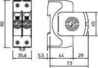 OBO V20-2-280 Svodič přepětí  typ 2 2P 40kA(8/20) 280V