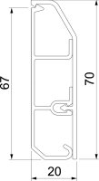 OBO SL 2070 cws Kanál s patkovou lištou SL 20x70x2000 krémová bílá