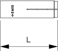 OBO E M 8x40 Natloukací kotva, M8x40, Ocel, galv. zinek, DIN EN 12329