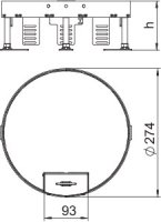 OBO RKS2 R7 M25 Kazeta kruhová se šňůrovým vývodem, O 275mm, Mosaz, CuZn